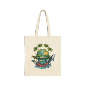 Eco Canvas Tote Bag - Earth Day Wildlife Design - Dipaliz - Bags