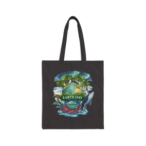 Eco Canvas Tote Bag - Earth Day Wildlife Design - Dipaliz - Bags