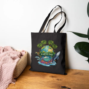 Eco Canvas Tote Bag - Earth Day Wildlife Design - Dipaliz - Bags