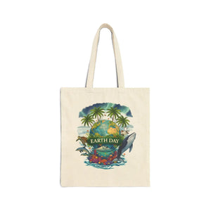 Eco Canvas Tote Bag - Earth Day Wildlife Design - Dipaliz - Bags