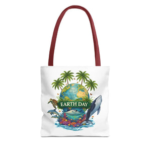 Vibrant Earth Day Tote Bag Ocean Wildlife Reusable - Dipaliz - Bags