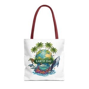 Vibrant Earth Day Tote Bag Ocean Wildlife Reusable - Dipaliz - Bags
