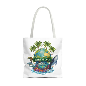 Vibrant Earth Day Tote Bag Ocean Wildlife Reusable - Dipaliz - Bags