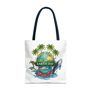 Vibrant Earth Day Tote Bag Ocean Wildlife Reusable - Dipaliz - Bags