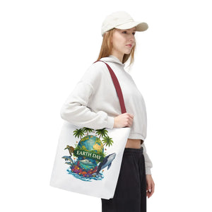 Vibrant Earth Day Tote Bag Ocean Wildlife Reusable - Dipaliz - Bags
