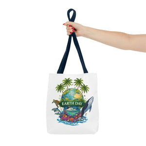 Vibrant Earth Day Tote Bag Ocean Wildlife Reusable - Dipaliz - Bags