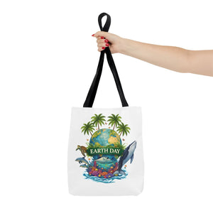 Vibrant Earth Day Tote Bag Ocean Wildlife Reusable - Dipaliz - Bags
