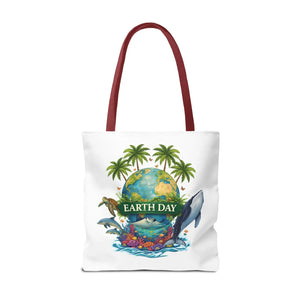 Vibrant Earth Day Tote Bag Ocean Wildlife Reusable - Dipaliz - Bags