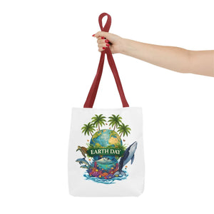 Vibrant Earth Day Tote Bag Ocean Wildlife Reusable - Dipaliz - Bags