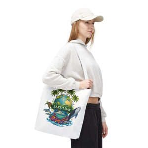 Vibrant Earth Day Tote Bag Ocean Wildlife Reusable - Dipaliz - Bags