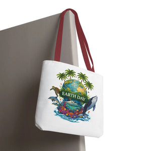 Vibrant Earth Day Tote Bag Ocean Wildlife Reusable - Dipaliz - Bags