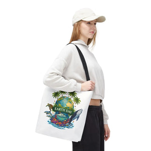 Vibrant Earth Day Tote Bag Ocean Wildlife Reusable - Dipaliz - Bags