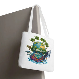 Vibrant Earth Day Tote Bag Ocean Wildlife Reusable - Dipaliz - Bags