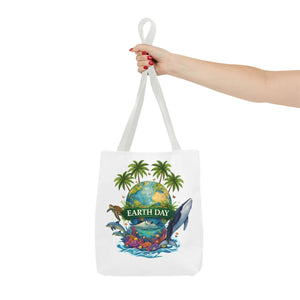 Vibrant Earth Day Tote Bag Ocean Wildlife Reusable - Dipaliz - Bags