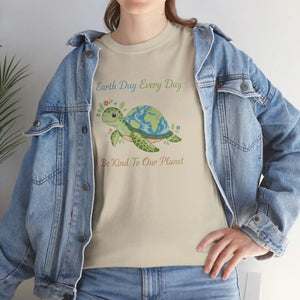 Earth Day Turtle Tee, ?Earth Every be Kind to our Planet’ Eco Shirt - T-shirt