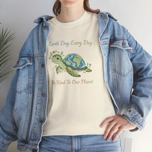 Earth Day Turtle Tee, ?Earth Every be Kind to our Planet’ Eco Shirt - T-shirt