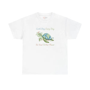 Earth Day Turtle Tee, ?Earth Every be Kind to our Planet’ Eco Shirt - White / s - T-shirt