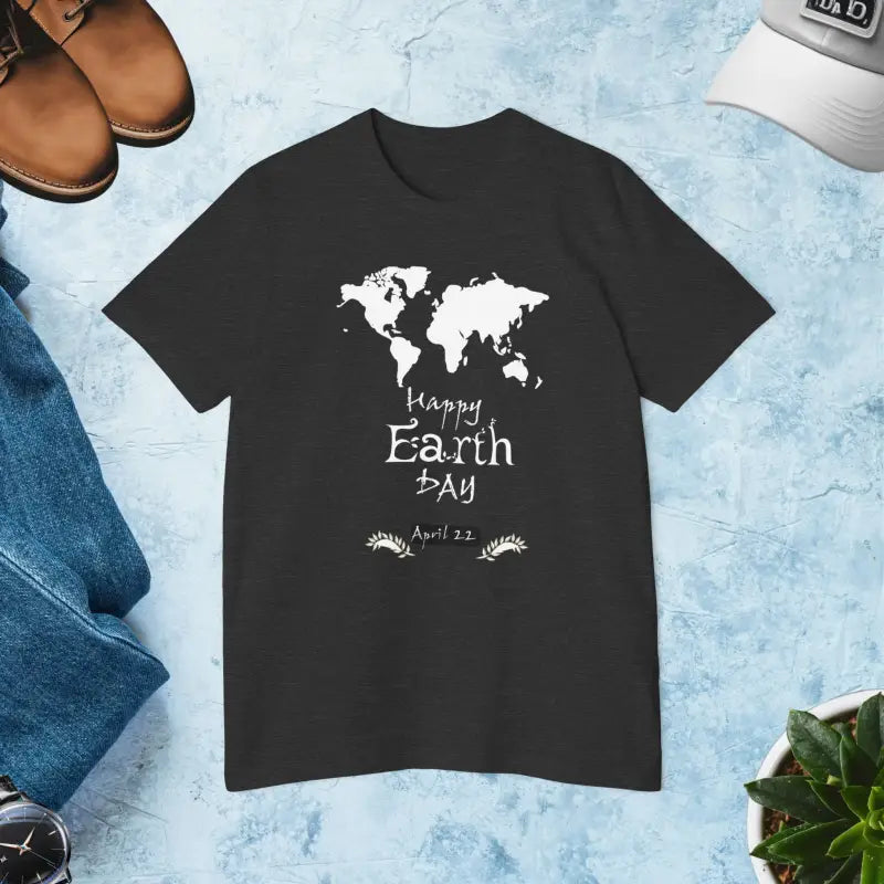 Celebrate Earth Day in Style with our Unisex Deluxe Tee - Dark Grey Heather / Xs T-shirt