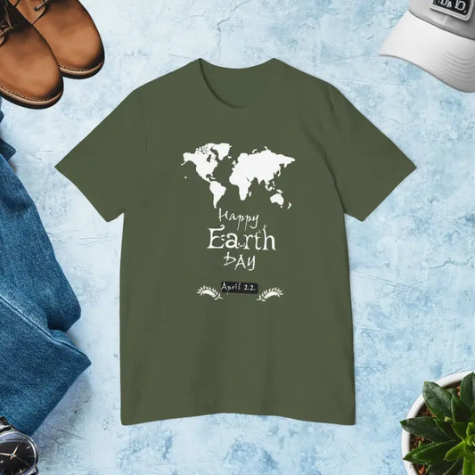 Celebrate Earth Day in Style with our Unisex Deluxe Tee - Military Green / Xs T-shirt