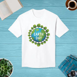 Earth Day T-shirt Trees Design Eco Statement Tee - Dipaliz - White / s - T-shirts