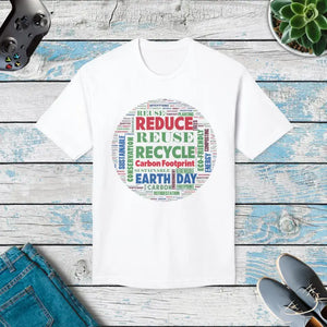 Earth Day T-shirt Reduce Reuse Recycle Statement Tee - Dipaliz - White / s - T-shirts
