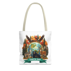 Eco-friendly Earth Day Forest Animals Tote Bag - Dipaliz - Bags