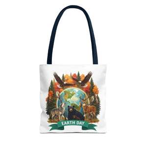 Eco-friendly Earth Day Forest Animals Tote Bag - Dipaliz - Bags