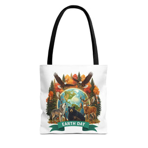 Eco-friendly Earth Day Forest Animals Tote Bag - Dipaliz - Bags