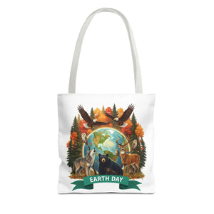 Eco-friendly Earth Day Forest Animals Tote Bag - Dipaliz - Bags
