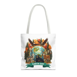 Eco-friendly Earth Day Forest Animals Tote Bag - Dipaliz - Bags