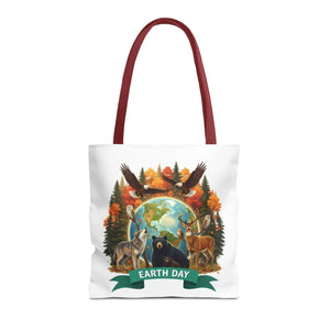 Eco-friendly Earth Day Forest Animals Tote Bag - Dipaliz - Bags
