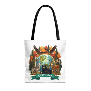 Eco-friendly Earth Day Forest Animals Tote Bag - Dipaliz - Bags