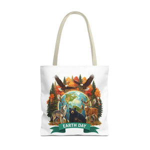 Eco-friendly Earth Day Forest Animals Tote Bag - Dipaliz - Bags