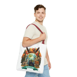 Eco-friendly Earth Day Forest Animals Tote Bag - Dipaliz - Bags