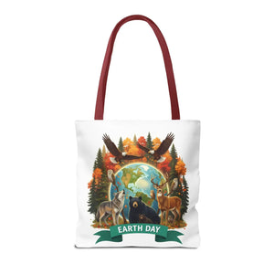 Eco-friendly Earth Day Forest Animals Tote Bag - Dipaliz - Bags