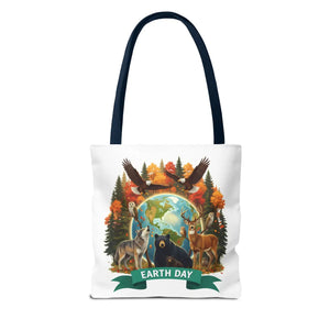 Eco-friendly Earth Day Forest Animals Tote Bag - Dipaliz - Bags