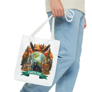 Eco-friendly Earth Day Forest Animals Tote Bag - Dipaliz - Bags