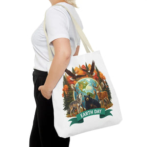 Eco-friendly Earth Day Forest Animals Tote Bag - Dipaliz - Bags