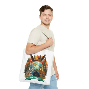 Eco-friendly Earth Day Forest Animals Tote Bag - Dipaliz - Bags