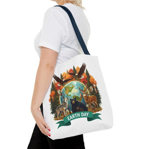 Eco-friendly Earth Day Forest Animals Tote Bag - Dipaliz - Bags