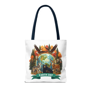 Eco-friendly Earth Day Forest Animals Tote Bag - Dipaliz - Bags