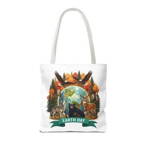 Eco-friendly Earth Day Forest Animals Tote Bag - Dipaliz - Bags