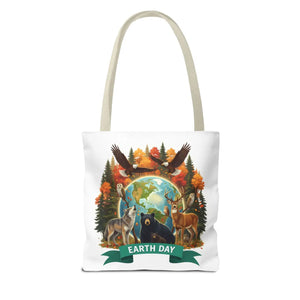 Eco-friendly Earth Day Forest Animals Tote Bag - Dipaliz - Bags