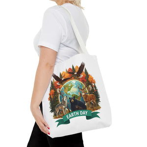 Eco-friendly Earth Day Forest Animals Tote Bag - Dipaliz - Bags