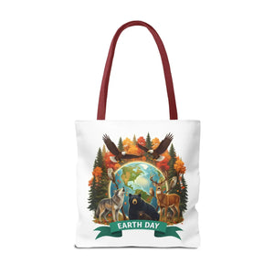 Eco-friendly Earth Day Forest Animals Tote Bag - Dipaliz - Bags