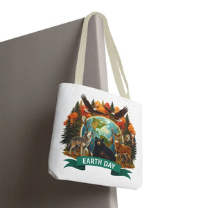 Eco-friendly Earth Day Forest Animals Tote Bag - Dipaliz - Bags