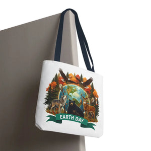 Eco-friendly Earth Day Forest Animals Tote Bag - Dipaliz - Bags