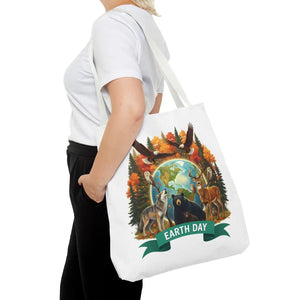 Eco-friendly Earth Day Forest Animals Tote Bag - Dipaliz - Bags