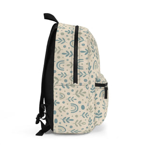 Earthy Floral Daypack - Soft Petal School Bag - Dipaliz - Backpacks