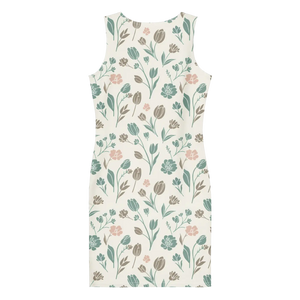 Earthy Floral Bodycon – Slim Fit Botanical - Dipaliz - Dresses - s